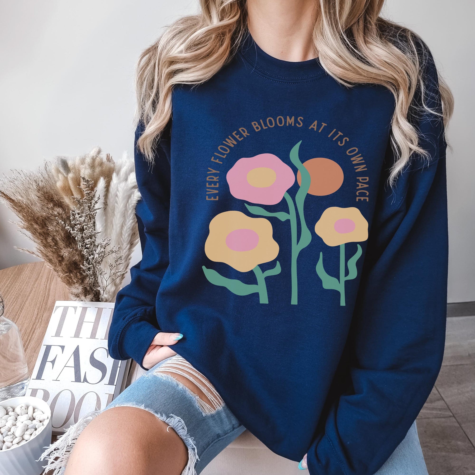 Blooms At Own Pace Sweatshirt - Lightmind Design