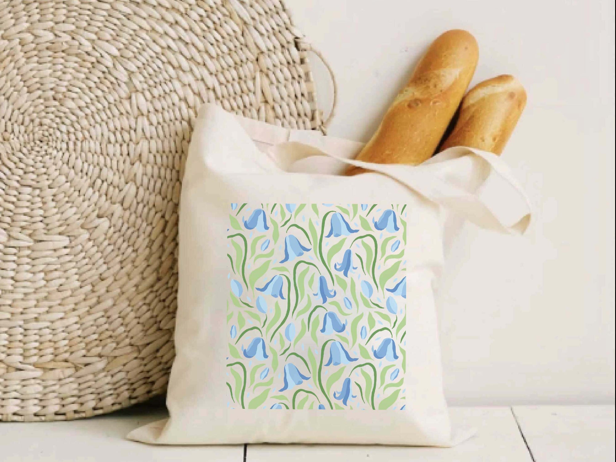 Tote Bag Bluebell Flowers - Lightmind Design