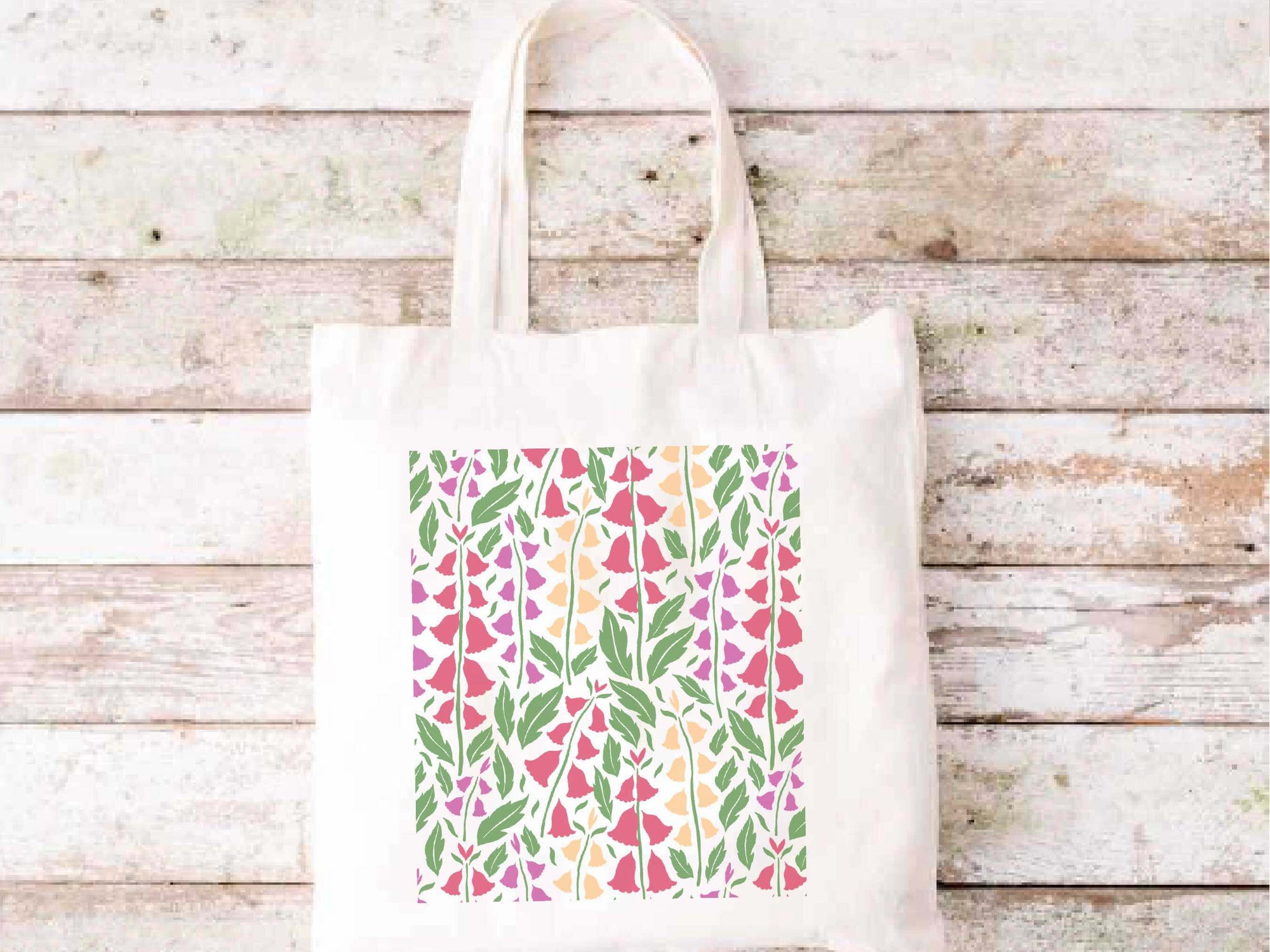 Tote Bag Foxglove Flowers - Lightmind Design