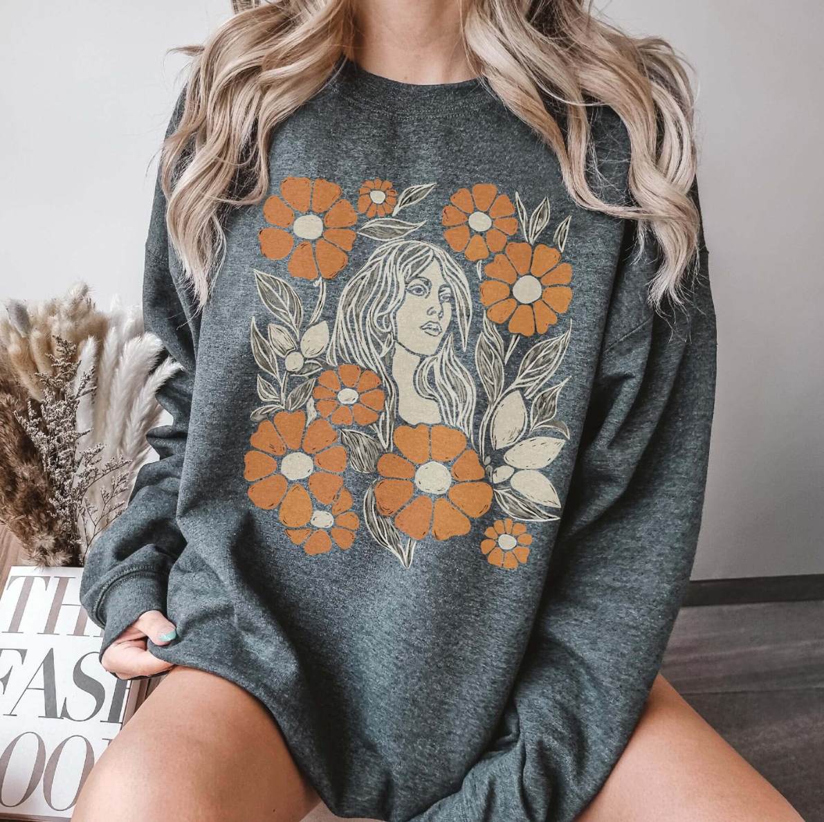 Vintage Rock Goddess Sweatshirt - Lightmind Design